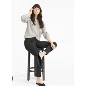 Everlane The Stretch Ponte Skinny Pants In Charcoal Women's Size 4 Side Zip